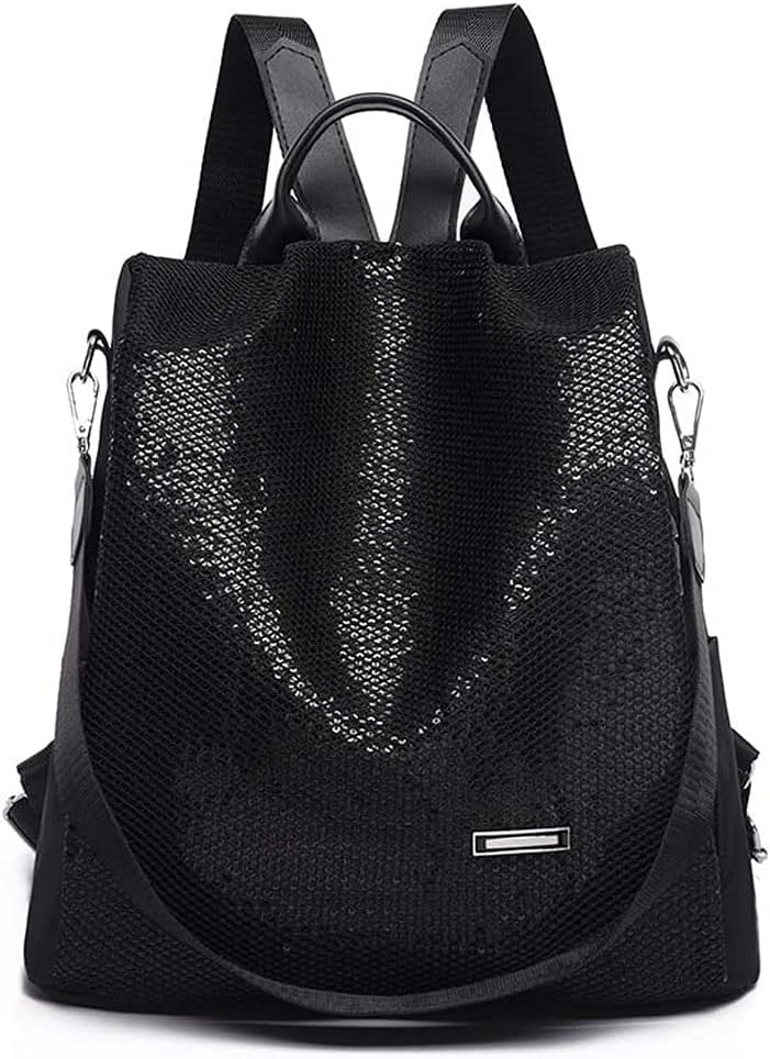 Backpack for women Sequins Backpack， Women Fashion Daily Large Capacity Shoulder Bags， Teenage Student Girls Anti-theft Leisure Backpacks