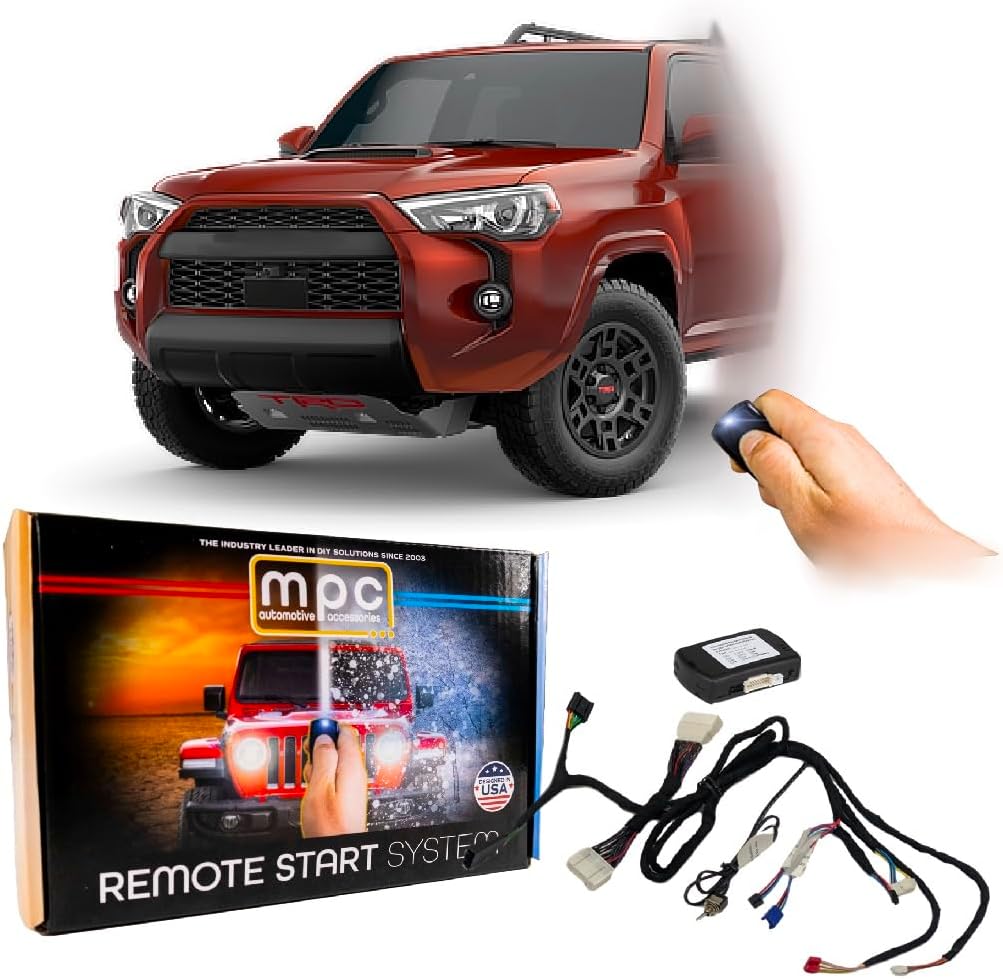 MPC Remote Start Kit Compatible with 2022-2024 Toyota 4Runner || Press OEM Fob 3X Lock to Start || T-Harness Included || Easy Install || Push to Start Vehicles Only