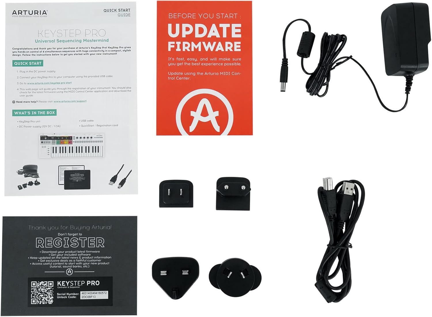 Audiosavings Bundle: Arturia Keystep Pro Sequencer 37-Key Midi USB DJ/Recording Keyboard Controller Bundle with Rockville RPB50 Large & Loud Portable Bluetooth Speaker with LED+Long Battery (2 Items)