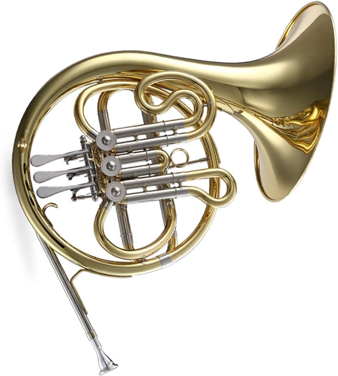 4 Key French Horn Small Single Row French Horn Professional Brass Instrument Suitable For Performance