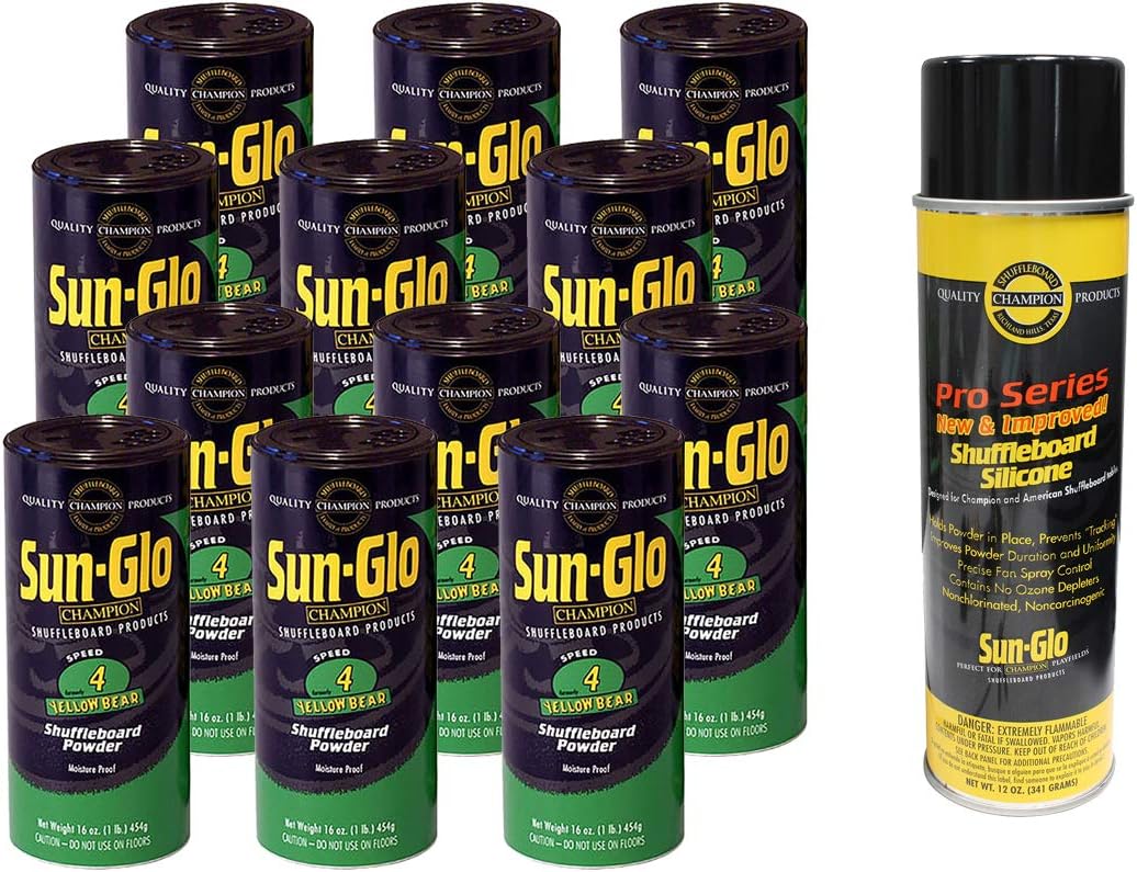 Sun-Glo 12 Cans #4 Yellow Bear Wax & 1 Can of Silicone Spray