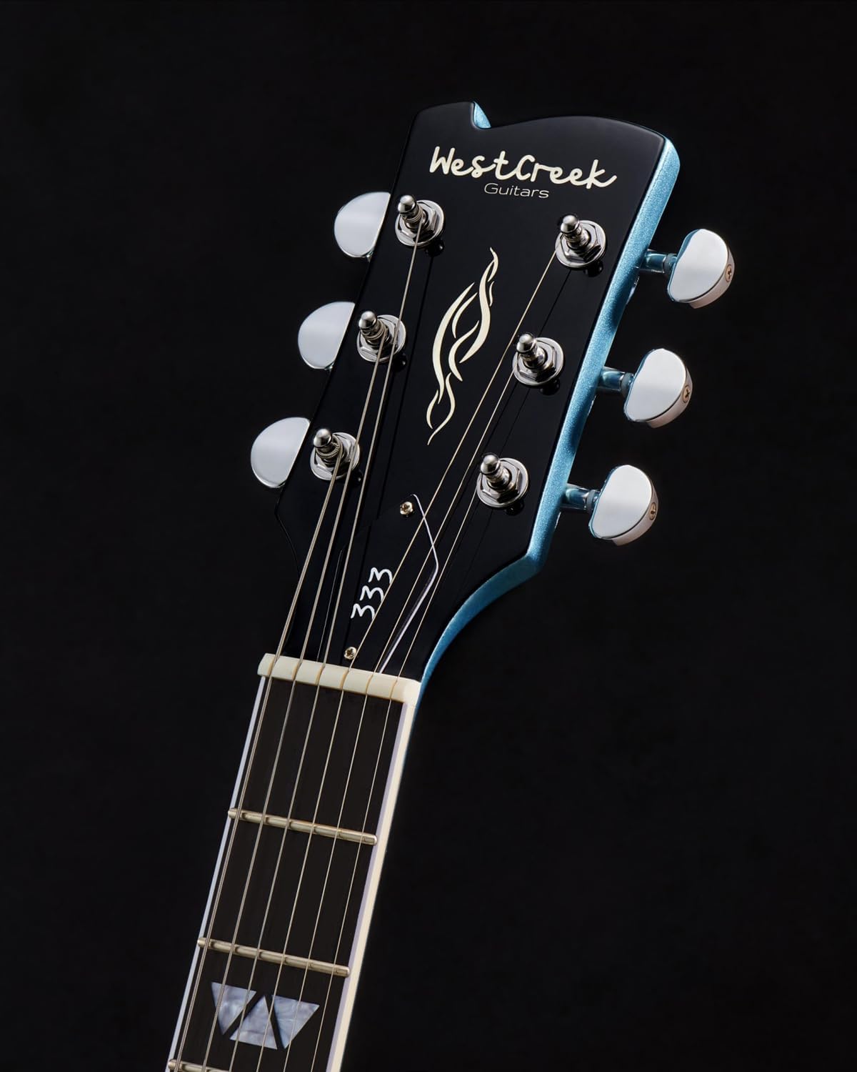 WestCreek 333 Electric Guitar with 6 String, Semi Hollow Body Jazz Electric Guitar, Humbucker Pickups, Rosewood Fretboard, Rounded End Jumbo Frets, Full size