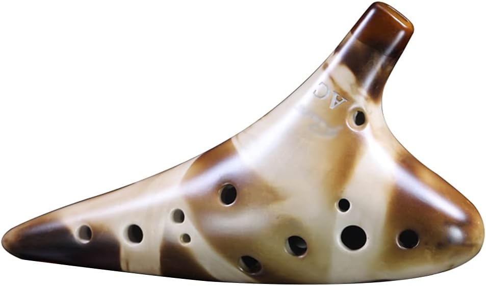 Ocarinas 12 Holes Smoked in Alto AC Getting Started with an Instrument Comfortable to Hold Professional (Color : Black, Size : 19105.5cm)