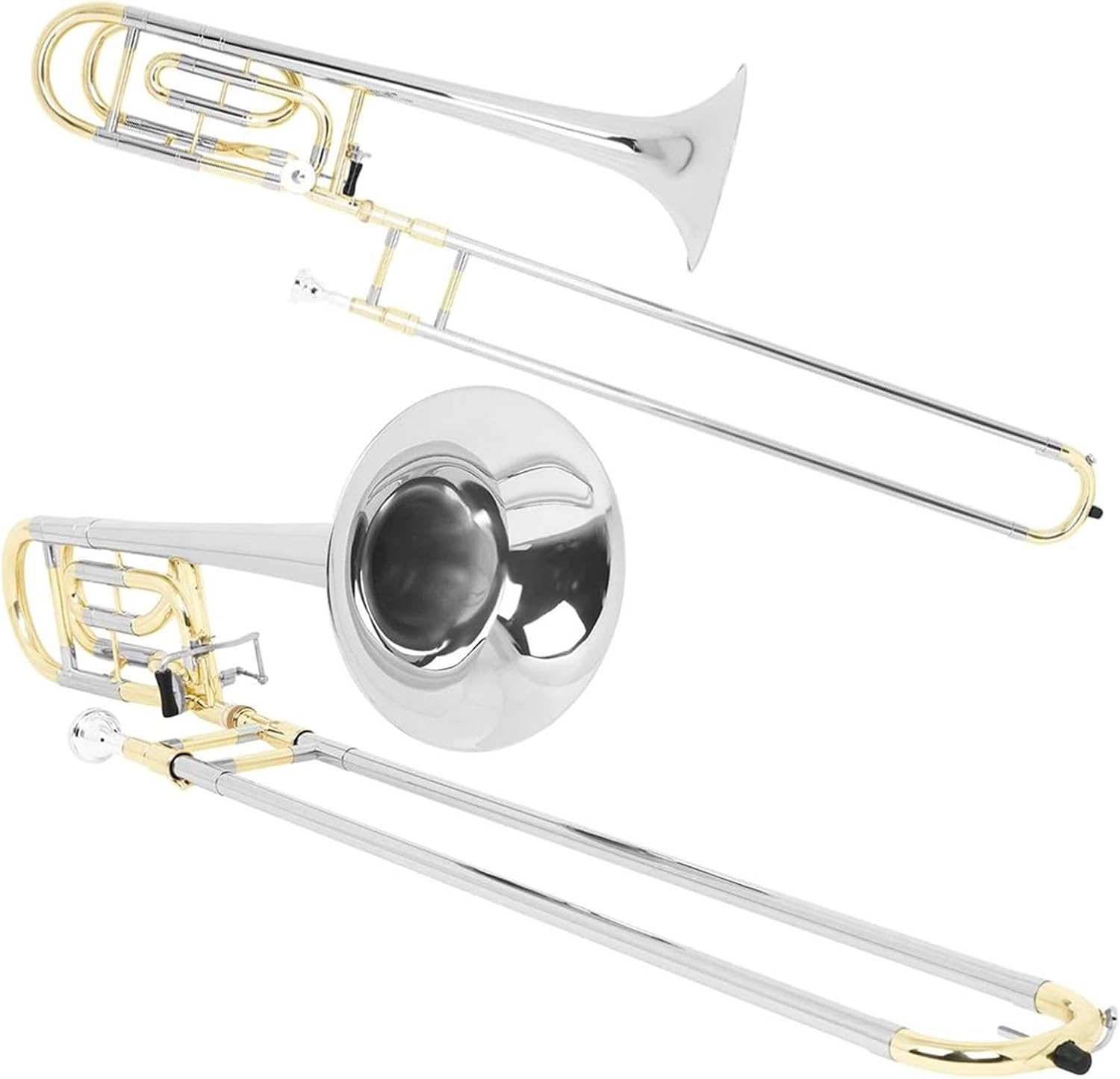 Professionals euphonium Tenor Trombone Brass Bb Tone B Flat Wind Instrument Trombone With Mouthpiece Stick Case Rod Accessories(Trombone set)