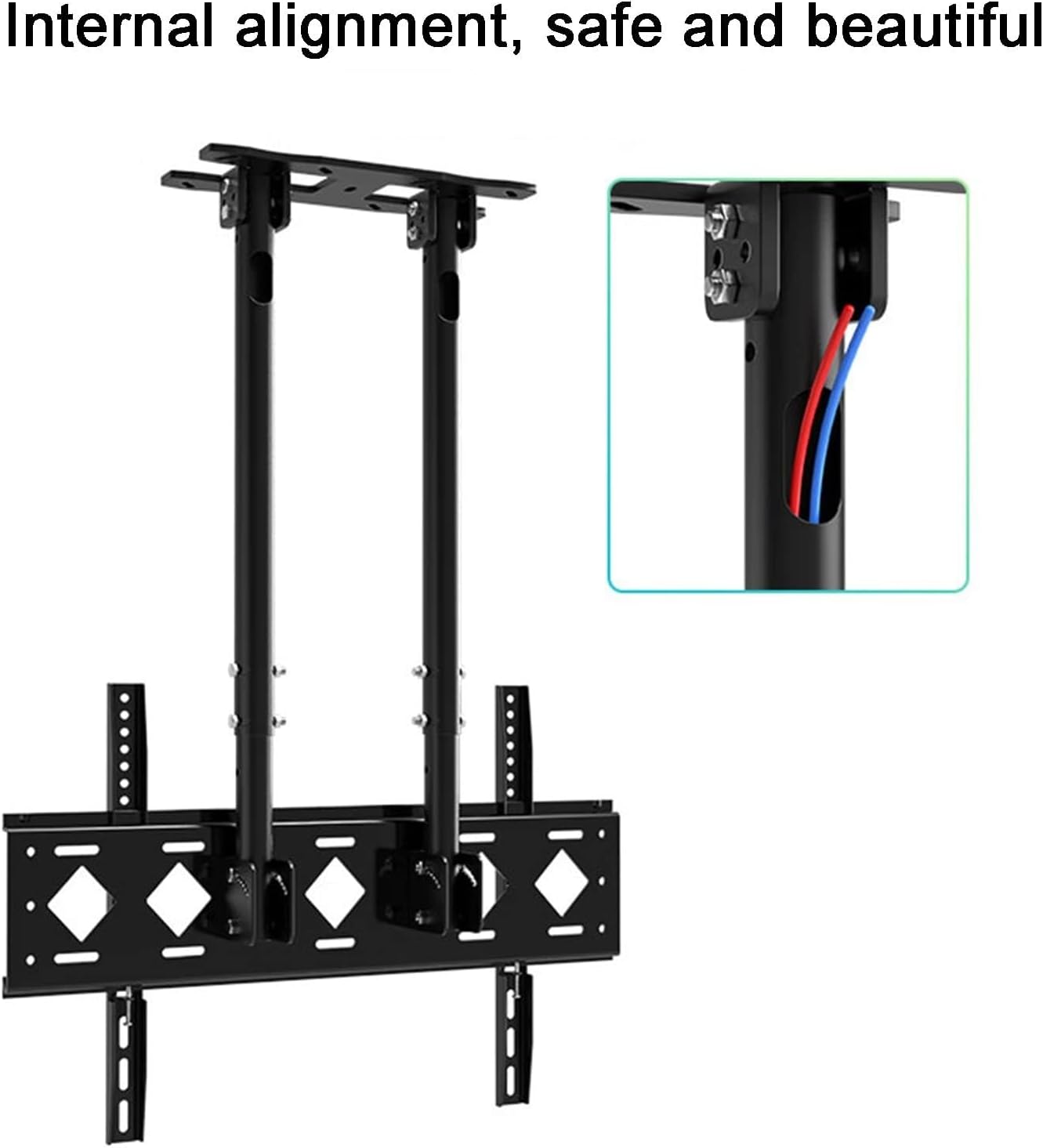 Monitor Mount,tv Wall Mount, Double Pole TV Bracket Tilt TV Mount for 40-85 Inch TVs, Adjustable TV Mount Bracket, Mounting On Ceilings, Maximum 600x400mm (1 Color)