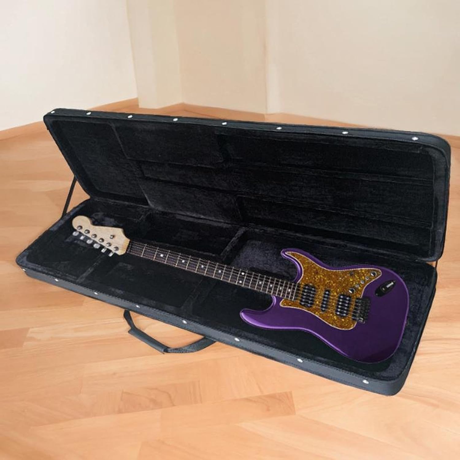 Bass Guitar Case Electric Guitar Case Lightweight Portable Thick Padding Handheld Professional Carrying Case Foam Case