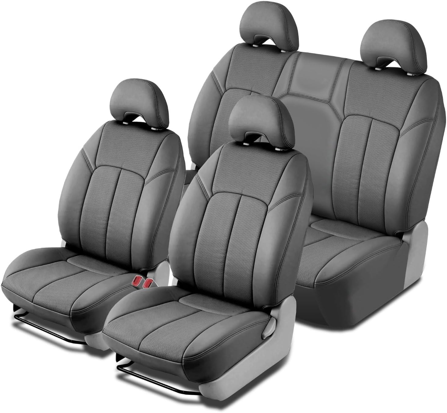 Clazzio 2020-2023 Toyota Tacoma Double Cab Power Driver Seat Gray Leather Seat Cover
