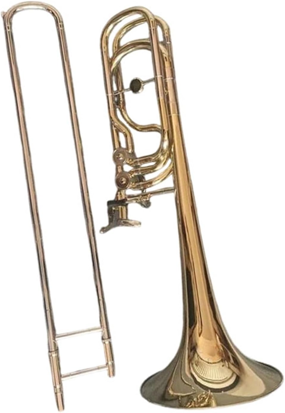 Adult Trombone Instrument Gold Lacquered Brass Bass Bb Performance Instrument Trombone