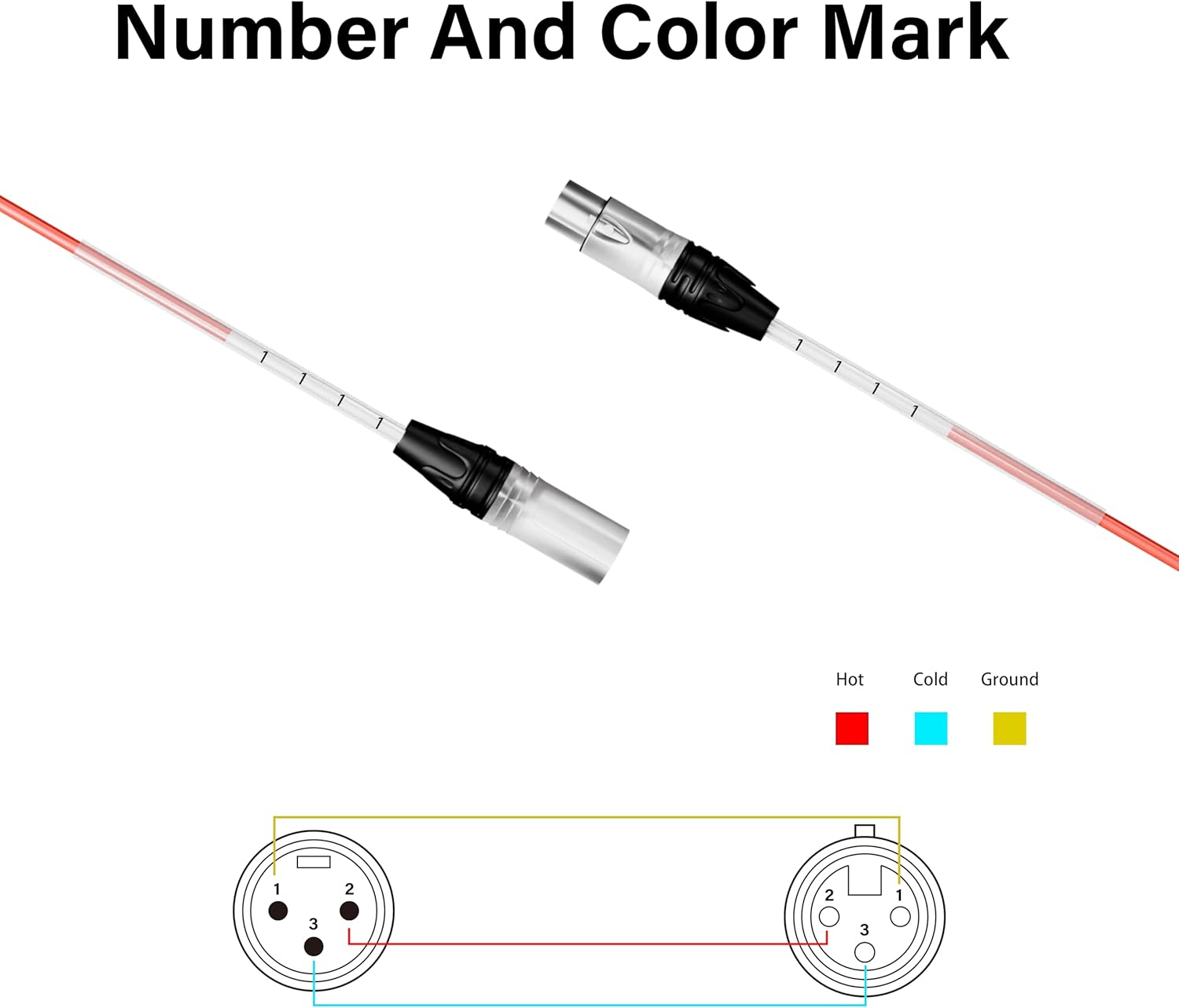 PRORECK MX44 4-Channel UHF Wireless Microphone System with 10ft Snake Cable, 4-Channel Shielded Audio Cable XLR Male to XLR Female, with Color-Marked Connectors