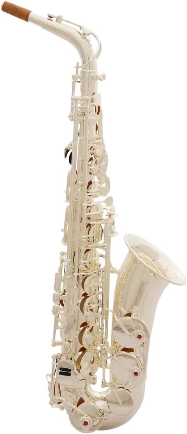 Saxophone for Beginners Performance Instrument Professional E Flat Alto Silver-Plated Saxophone Woodwind Adult Beginner Instrument