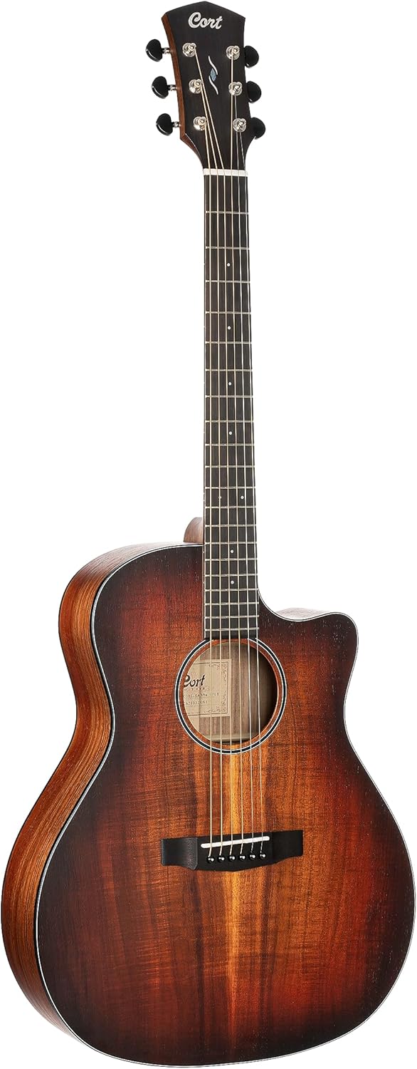 Cort Core Series GA Blackwood Acoustic-Electric Guitar, Open Pore Light Burst