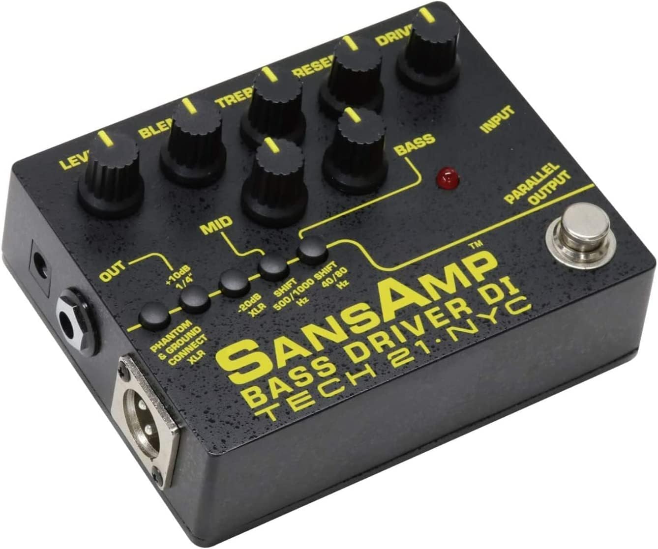 Tech 21 SansAmp Bass Driver DI V2 Pedal Bundle - DI Box, XLR Output, Bass Guitar Kit, Driver Pedal, Patch Cables, Picks, Polishing Cloth