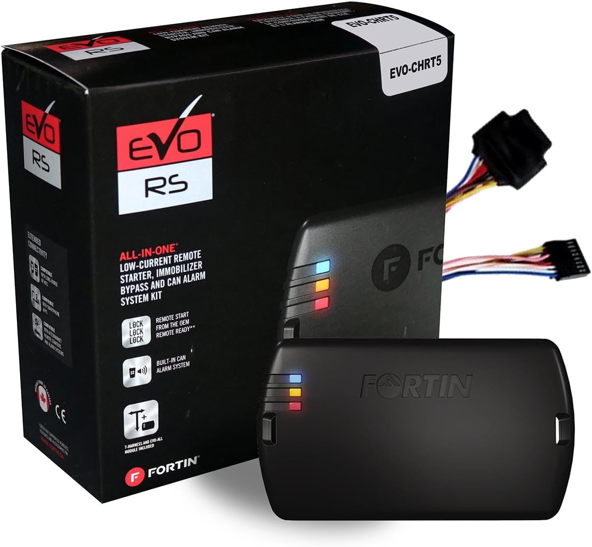 Fortin EVO-CHRT5 Stand-Alone Add-On Remote Start Car Starter System For Chrysler Dodge Jeep Triangle Metal Key Vehicles