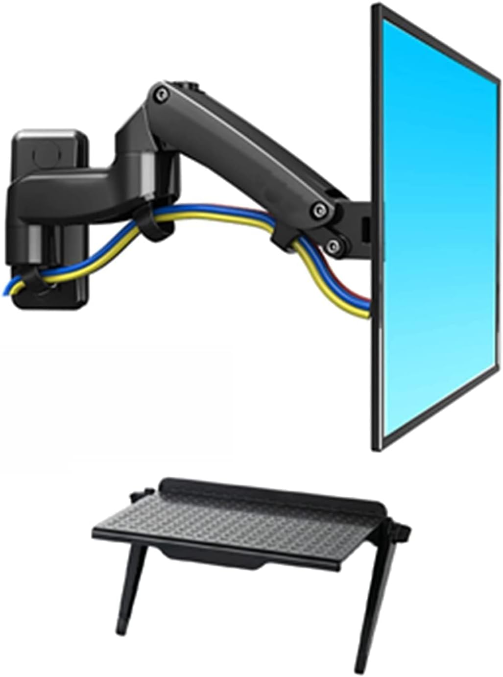 tv mounts Stands Tv Mount, Holds Up to 16kg, Full Motion TV Wall Mount, TV Wall Bracket with Aeroelastic Hovering and Lifting Function, for Most 40-50 Inch Flat&Curved TVs