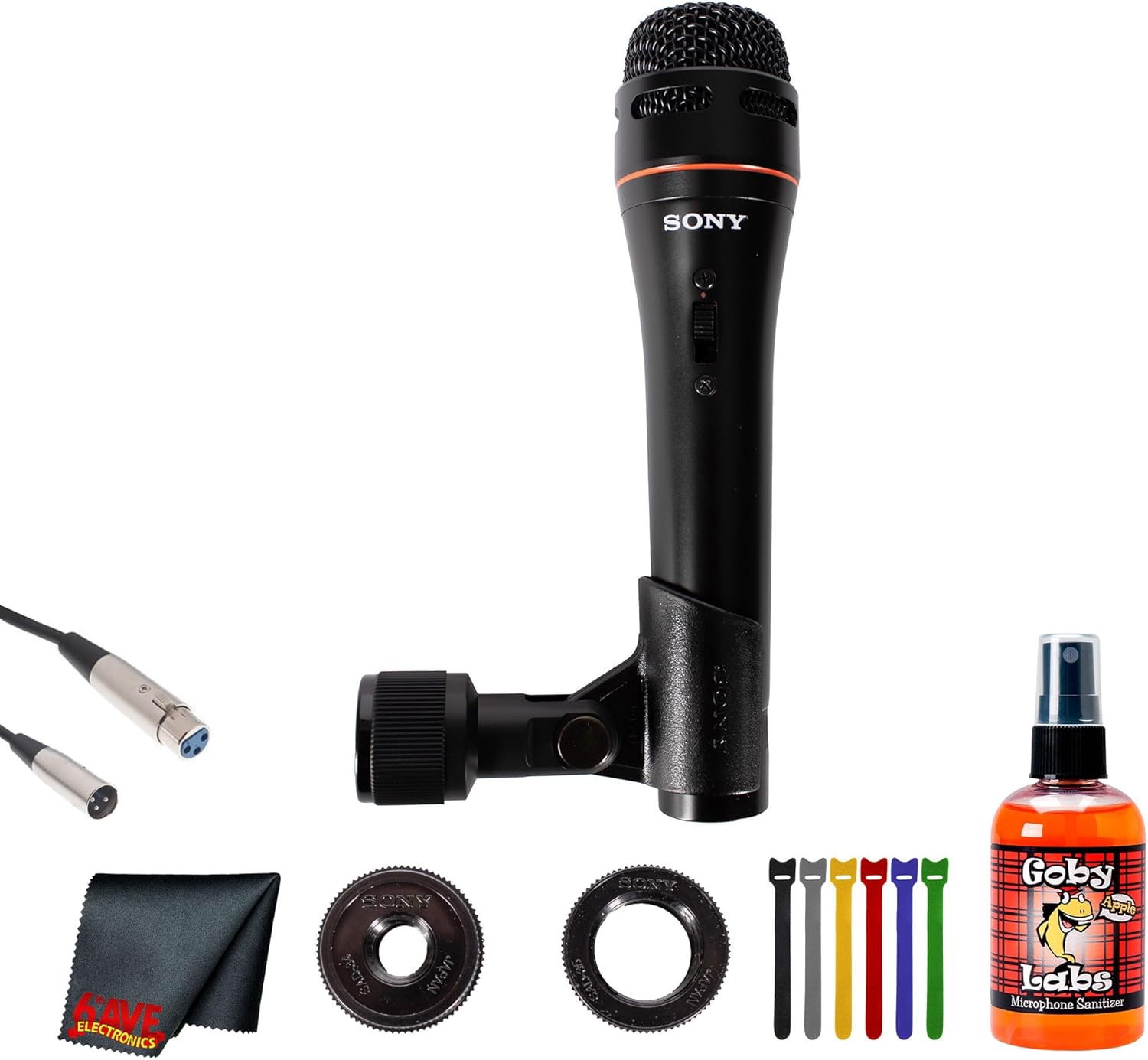 Sony F-720 Handheld Dynamic Microphone | Unidirectional Capsule, Durable Housing & Focused Vocal Pickup | Ideal for Presentations & Live Events + XLR + Cable Ties + More (Renewed)