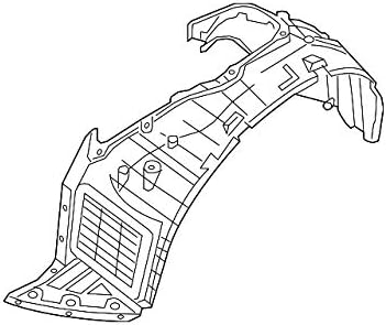 Genuine Nissan Parts - Protector-Front Fender,Rh (63840-9NB0A)