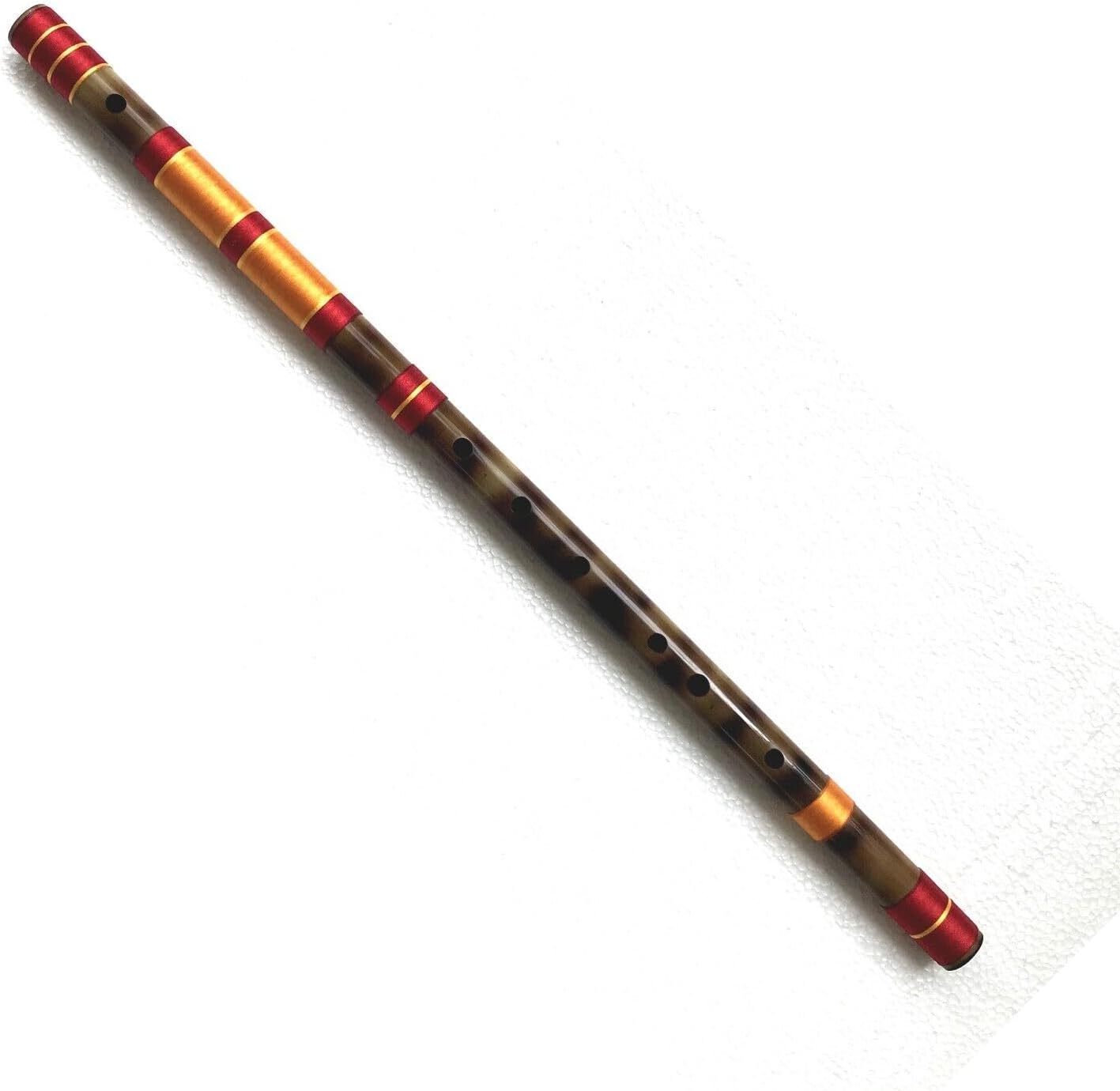 Left handed Concert Bamboo Flute E bass scale Fry Bansuri With Velvet cover & case