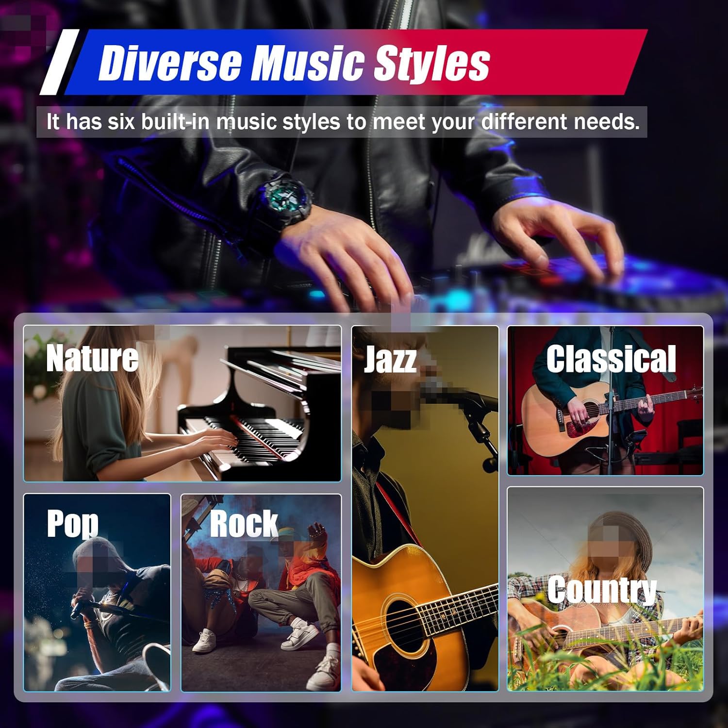 8 Channel Bluetooth & MP3 Recorder Digital Stereo Audio Mixer - Ultra Low Noise USB Mixing Console for Stage