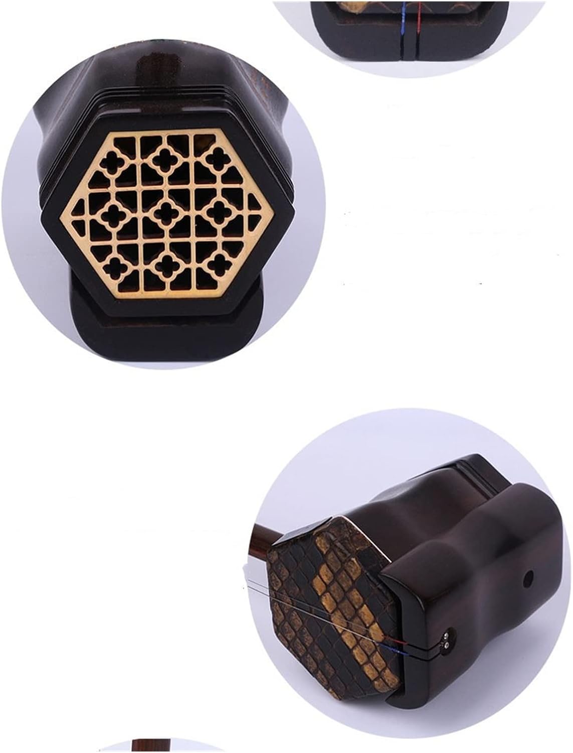 ZUZU 2-String Violin Old Mahogany Hexagonal Erhu Erhu National Musical Instrument Stringed Musical Instrument Beginners Erhu