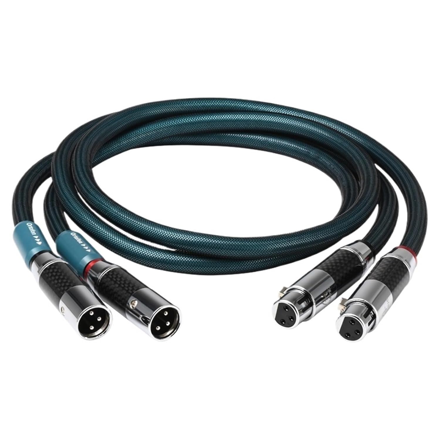 XLR Audio Cable Hi-end 8N OCC Silver-Plated 2XLR Male to 2XLR Female Balanced Adapter Wire for Microphone Amplifier(One Pair,5m)