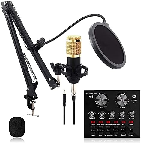 Ultimate Streaming & Podcasting Microphone Bundle - Professional Condenser Mic Kit with Sound Mixer for PC, Karaoke & Studio Recording