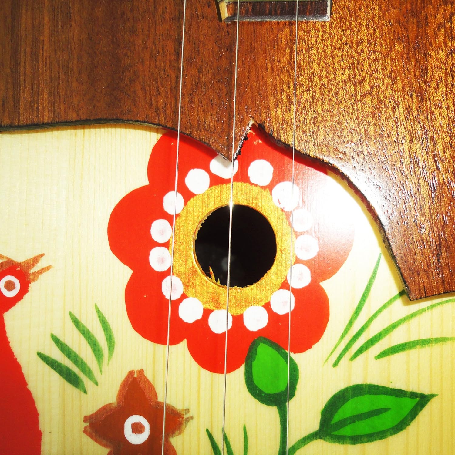 Original Balalaika 3 Three Strings Prima made in Ukraine Hand Painted! Natural Wood! Quality Folk Musical Instrument