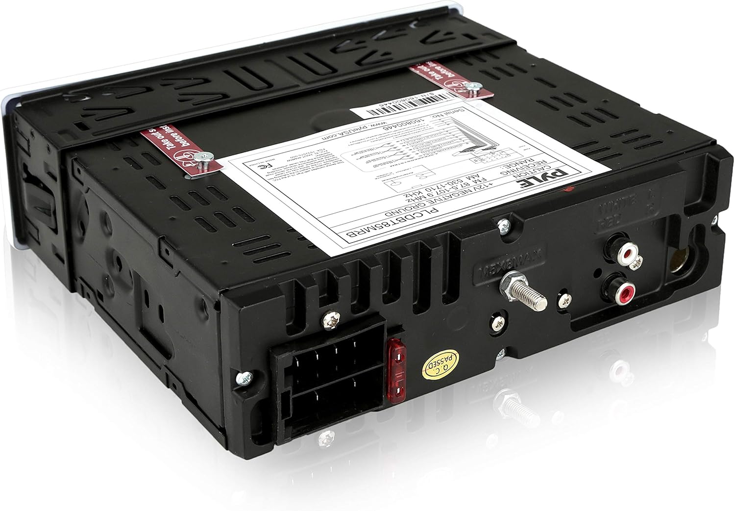 Pyle Marine Stereo Receiver Speaker Kit - In-Dash LCD Digital Console Built-in Bluetooth & Microphone 6.5” Waterproof Speakers (4) w/ MP3/USB/SD/AUX/FM Radio Reader & Remote Control -PLCDBT85MRW