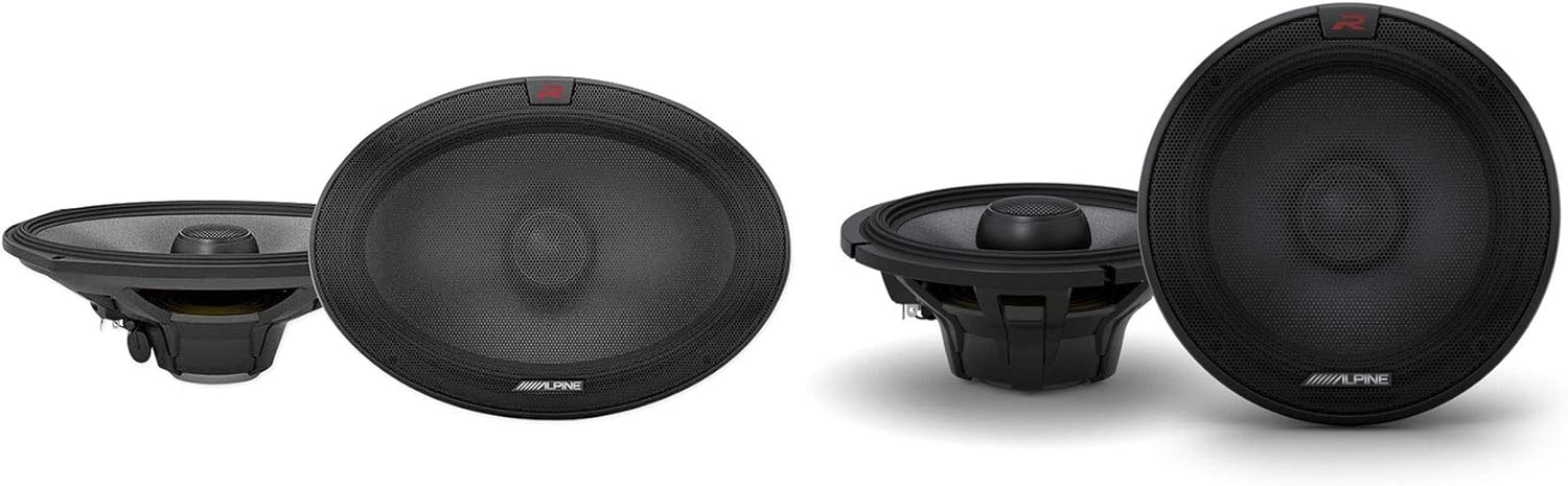 Alpine (2) R-S69.2 6x9 300w 2-Way Car Speakers+(2) R-S65.2 6.5