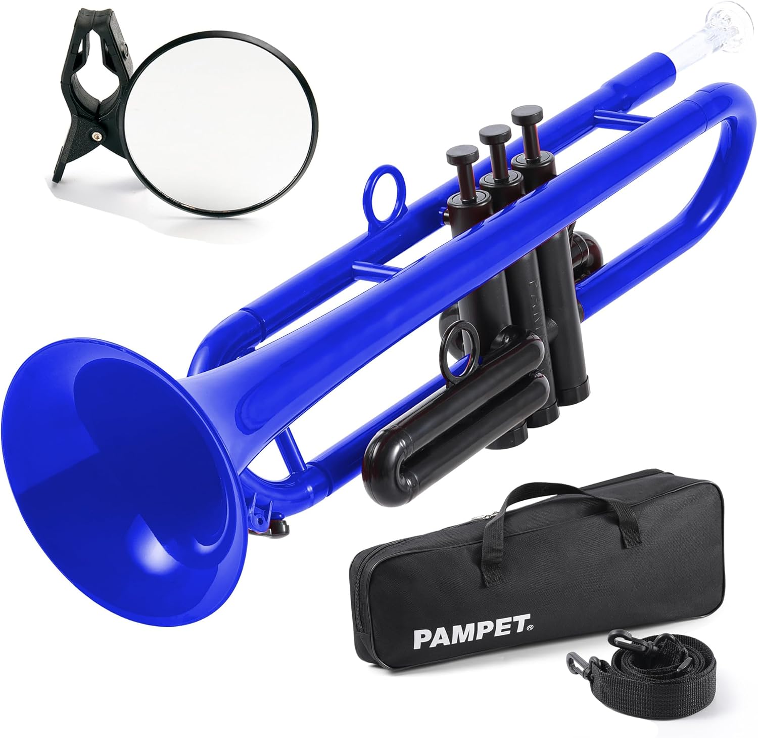 Professional Plastic Bb Trumpet Standard Trumpet Set for Student Beginner MirTra Small Embouchure Training Device Mirror For All Brass Instruments Adapted Trumpet,Trombone,French Horn,Euphonium,etc