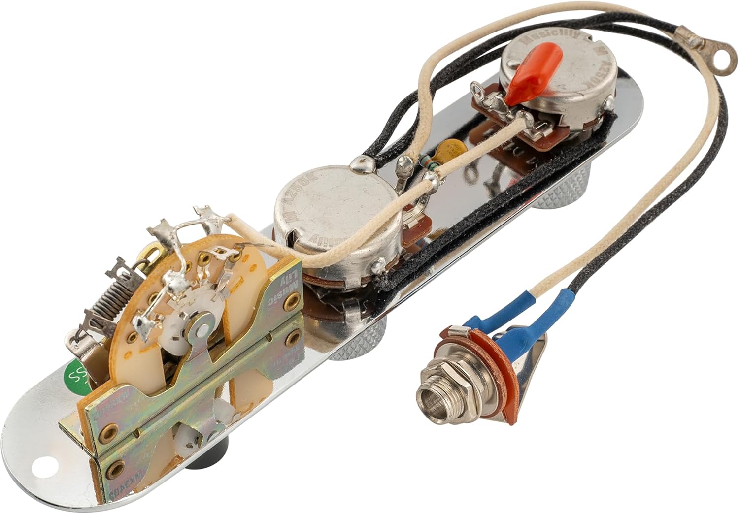 Musiclily Pro Pre-wired Standard Tele Pickguard and Loaded Control Plate with Artec Pickups Alnico 5 Magnet for TL Style Electric Guitar, 3Ply Mint Green