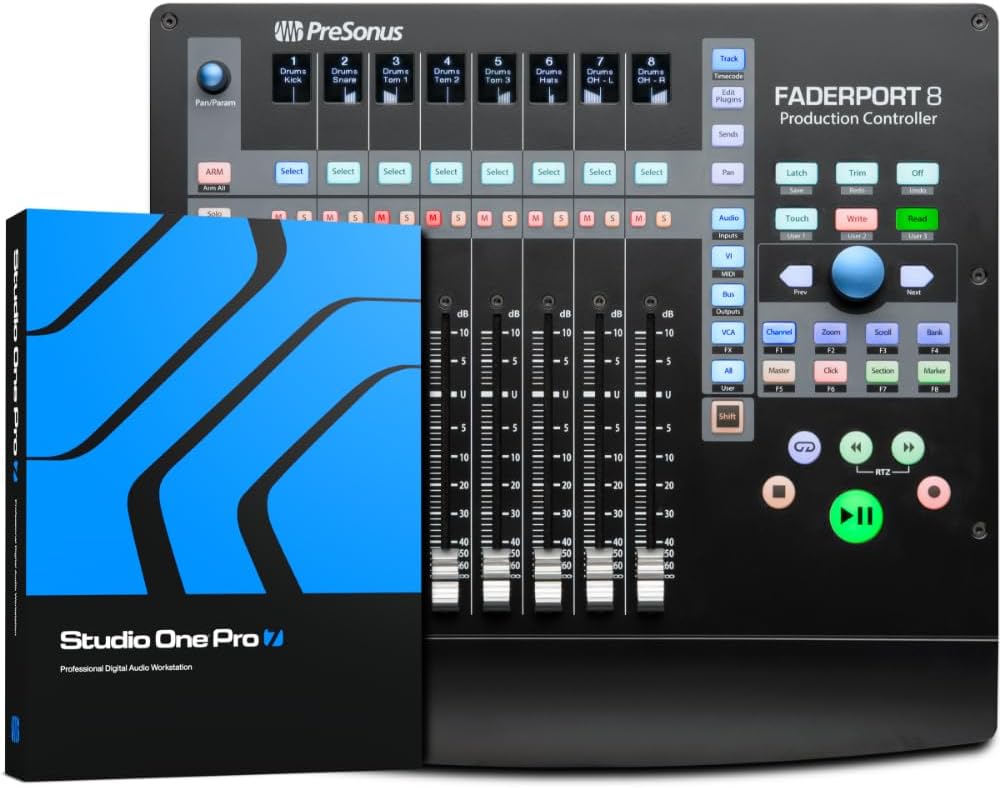PreSonus FaderPort 8 DAW Controller with Studio One Pro Software