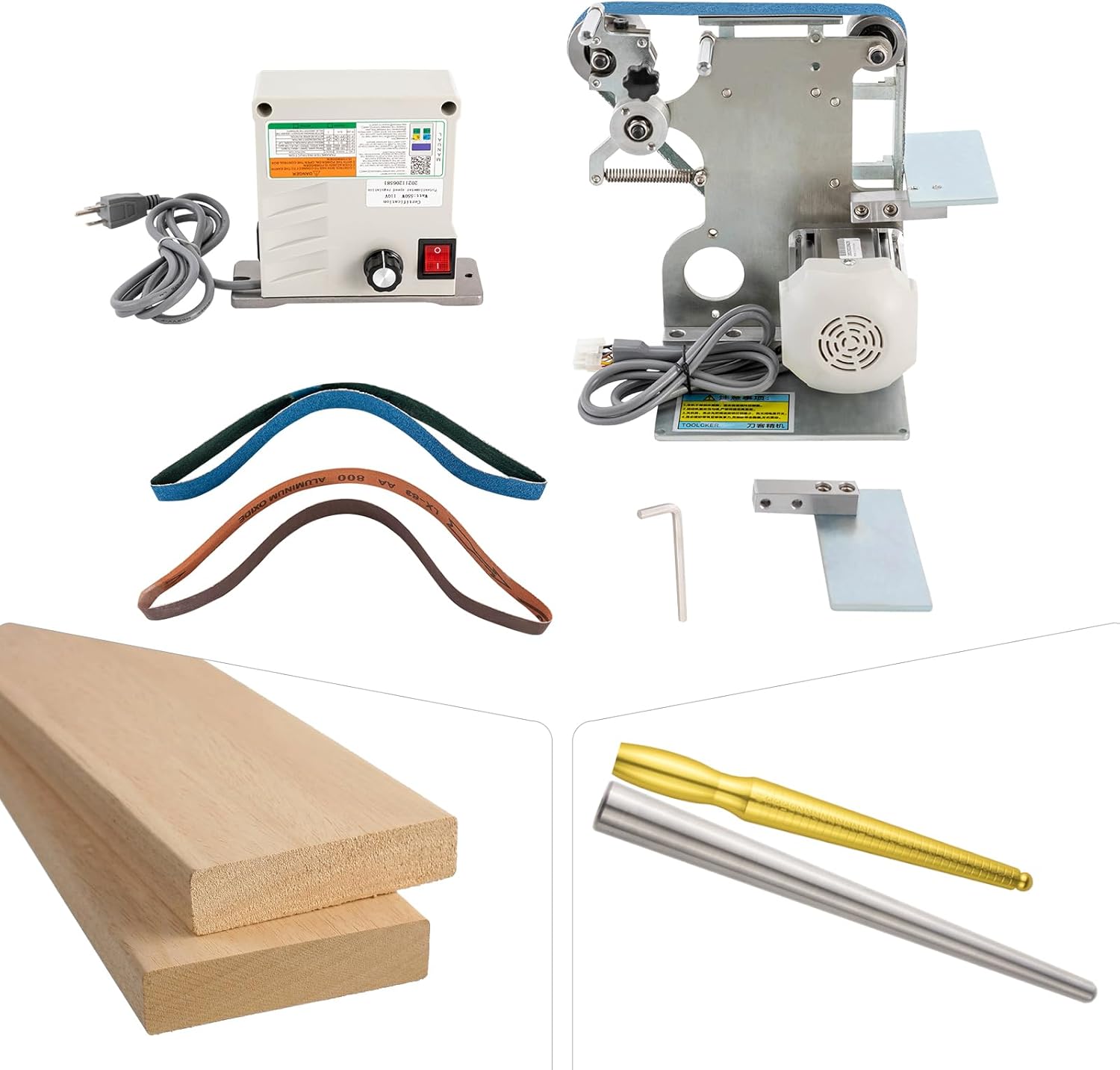 Belt Sander 550W 0.8HP Electric Belt Grinder Machine 30'' x 1'' DIY Desktop Abrasive Belt Machine 6000 RPM Vertical Horizontal Belt Polisher Sharpener Grinder Belt Machine