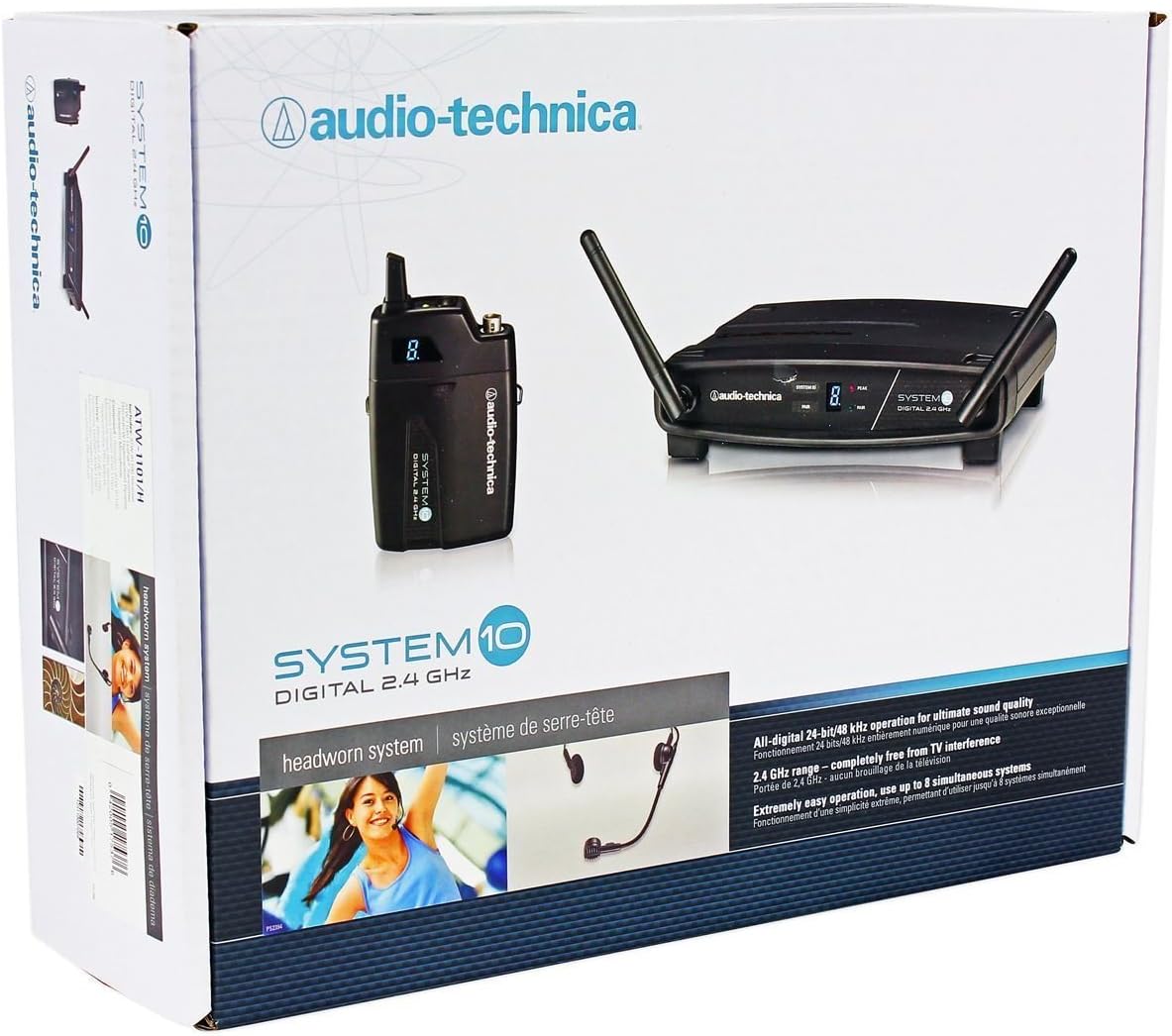 Audio-Technica ATW-1101/H Wireless Headworn Microphone System