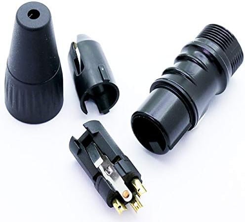 Davitu Electrical Equipments Supplies - 100pcs/lot 3 Pin XLR Plug Jack Male/Female 3 Pole XLR Socket Microphone MIC Cable Wire Connector Black Color s - (Color: Mix(50Male 50Female))