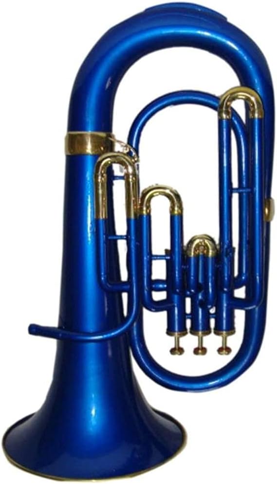 Bb Flat Blue Brass Euphonium With Free Hard Case Mouthpiece