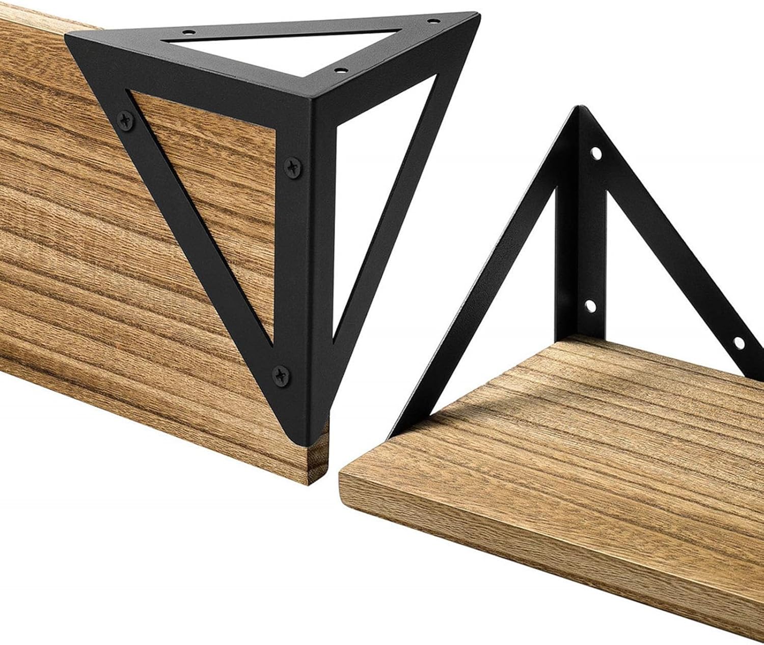 Floating Shelves for Wall, 3 Sets Wood Floating Shelves, Corner Wall Shelf Set, Wood Wall Storage Display Shelves Wall Mount Storage Rack Hanging Shelf for Bathroom, Default, 52687