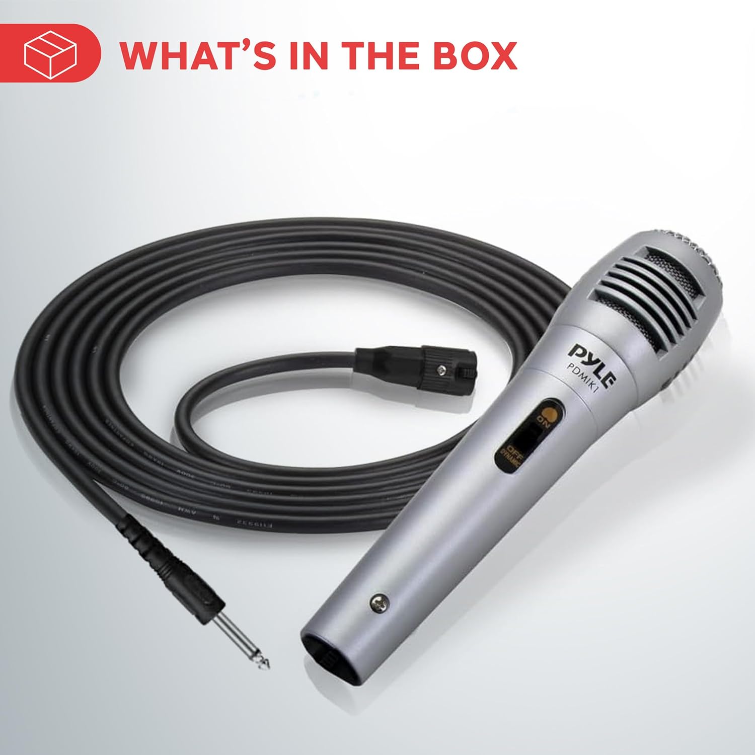 Pyle Professional Dynamic Microphone - 24-Pack Unidirectional Handheld Mic with Built-in Pop Filter, High Signal Output, 6.5 ft. XLR Audio Cable, Ideal for Stage, Karaoke & Studio Performances