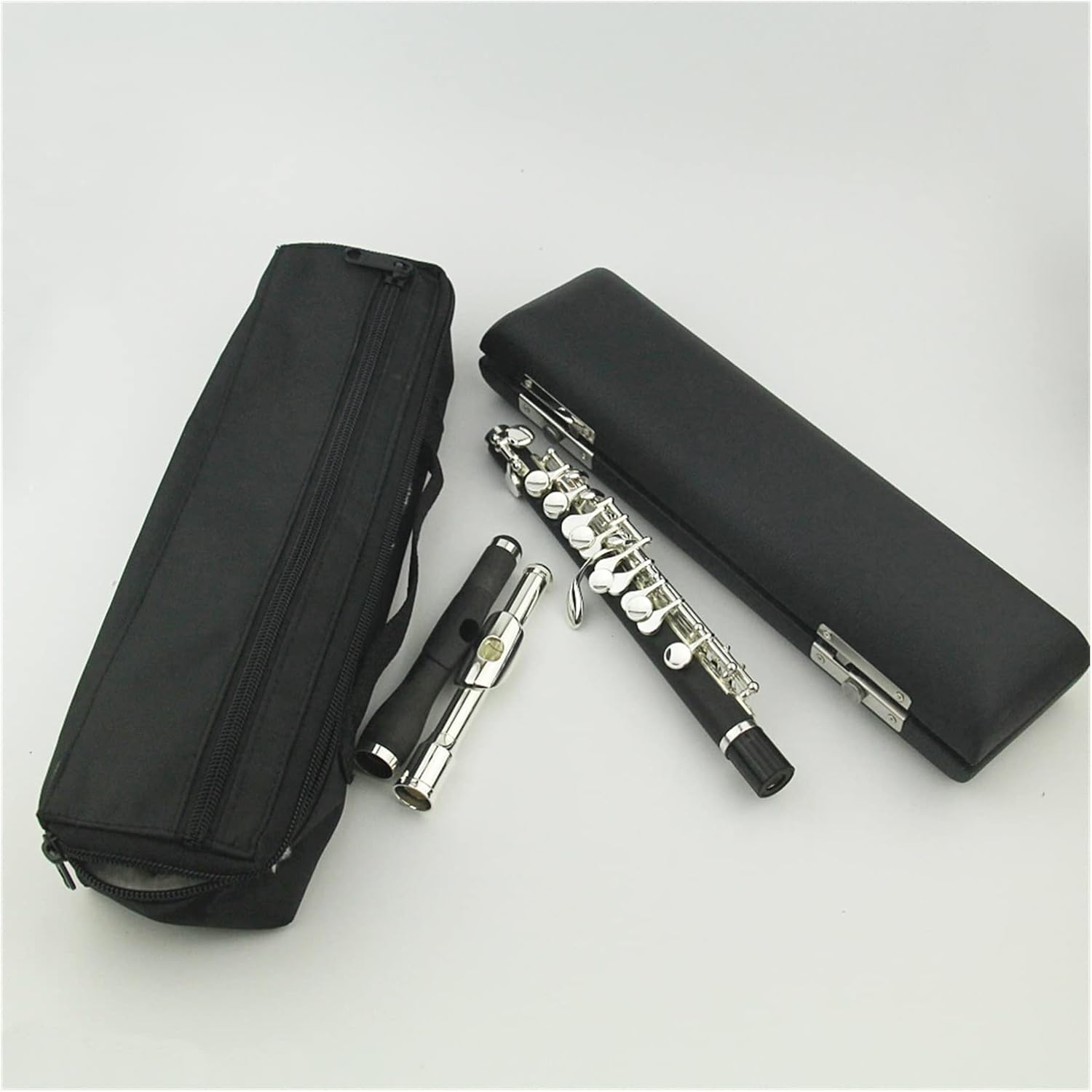 Flutes Piccolo Flute Silver Plated Keys with Wood Case Wind Musical Instruments Composite Woodpipe Body