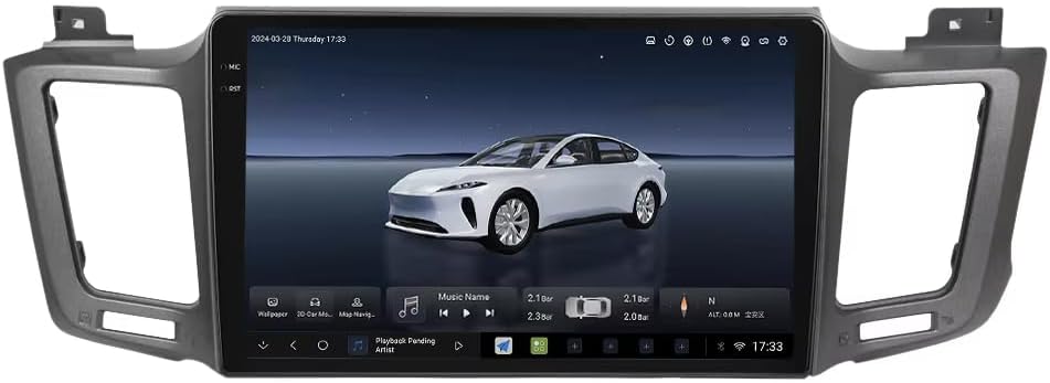 MekedeTech DUDUAUTO DUDU6 Android 13 Car Stereo for Toyota RAV4 2012-2018 9.5 inch Carplay Touch Screen Car Head Unit Replacement,8G RAM 256GROM