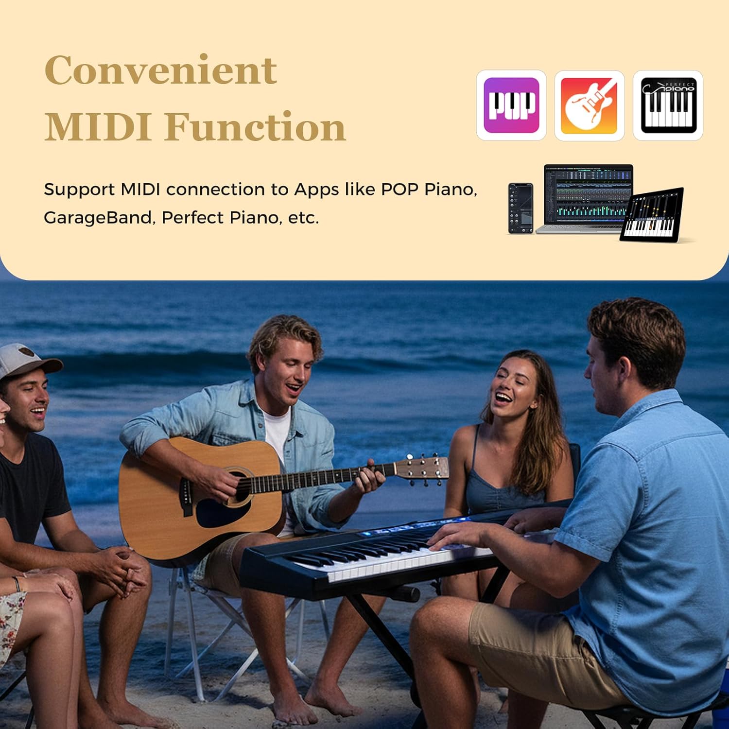 Costzon 88 Key Piano Keyboard, Electric Digital Piano with Stand, Lighted Full Size Sensitive Keys, Headphones, MIDI, Sustain Pedal, Bench, Carrying Case, Portable Keyboard Piano for Beginners (Black)