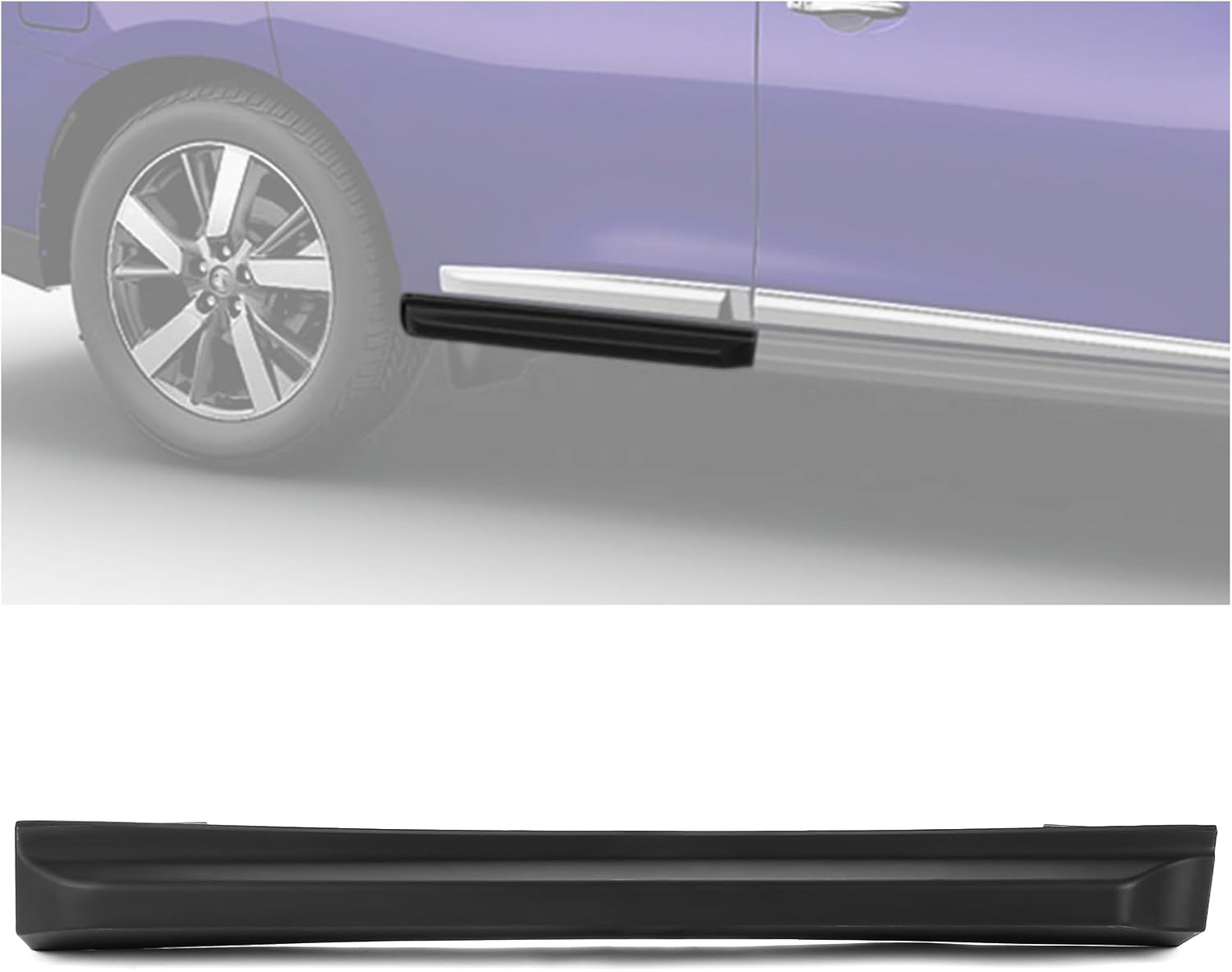 HECASA Lower Door Molding Compatible with 2013-2016 Nissan Pathfinder Replacement for 82870-9PF0A Textured Black PP Door Garnish - Rear Right Passenger Side