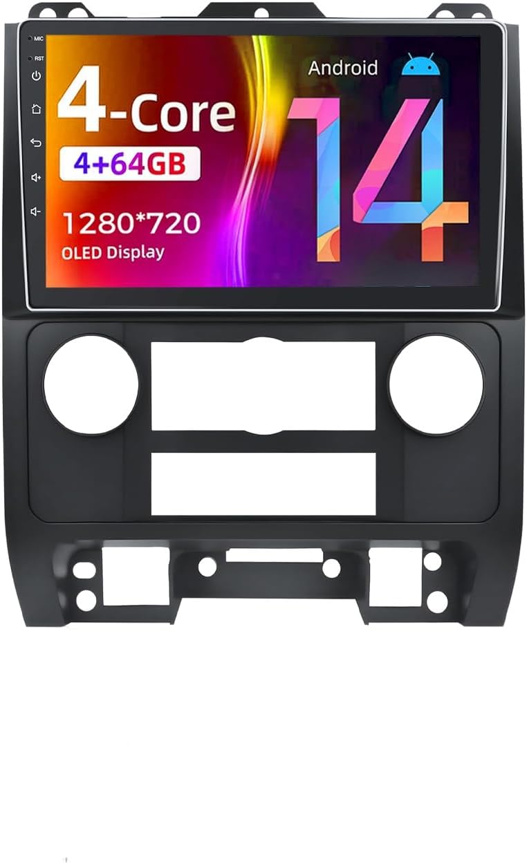 5G-WiFi (4G+64G) Car Stereo Radio for Ford Escape/Ford Kuga/Mazda Tribute 2007-2012, 9 Inches IPS HD Touch Screen Car Radio Wireless CarPlay Android Auto, GPS FM/SWC Bluetooth Backup Camera