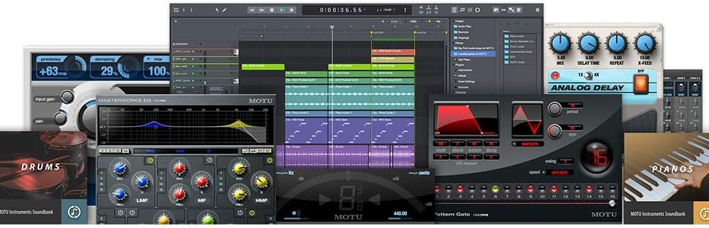 Motu M4 4x4 USB Audio Interface with AKG Project Studio P220 Condenser Mic, HPC-A30 Studio Monitor Headphones & XLR Cable Bundle