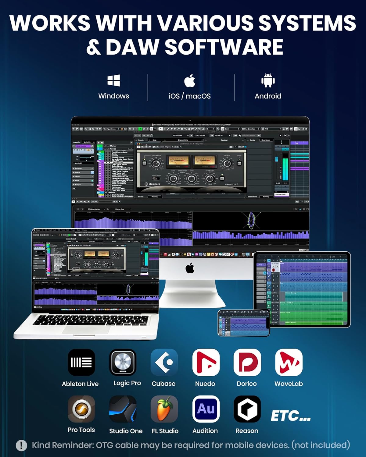 Fesley MIDI Controller Professional, Beat Maker Machine with 16 Beat Pads, MPC with 2 Assignable Fader & Knobs, Portable MIDI Pad Controller, Beat Machine for Music Making