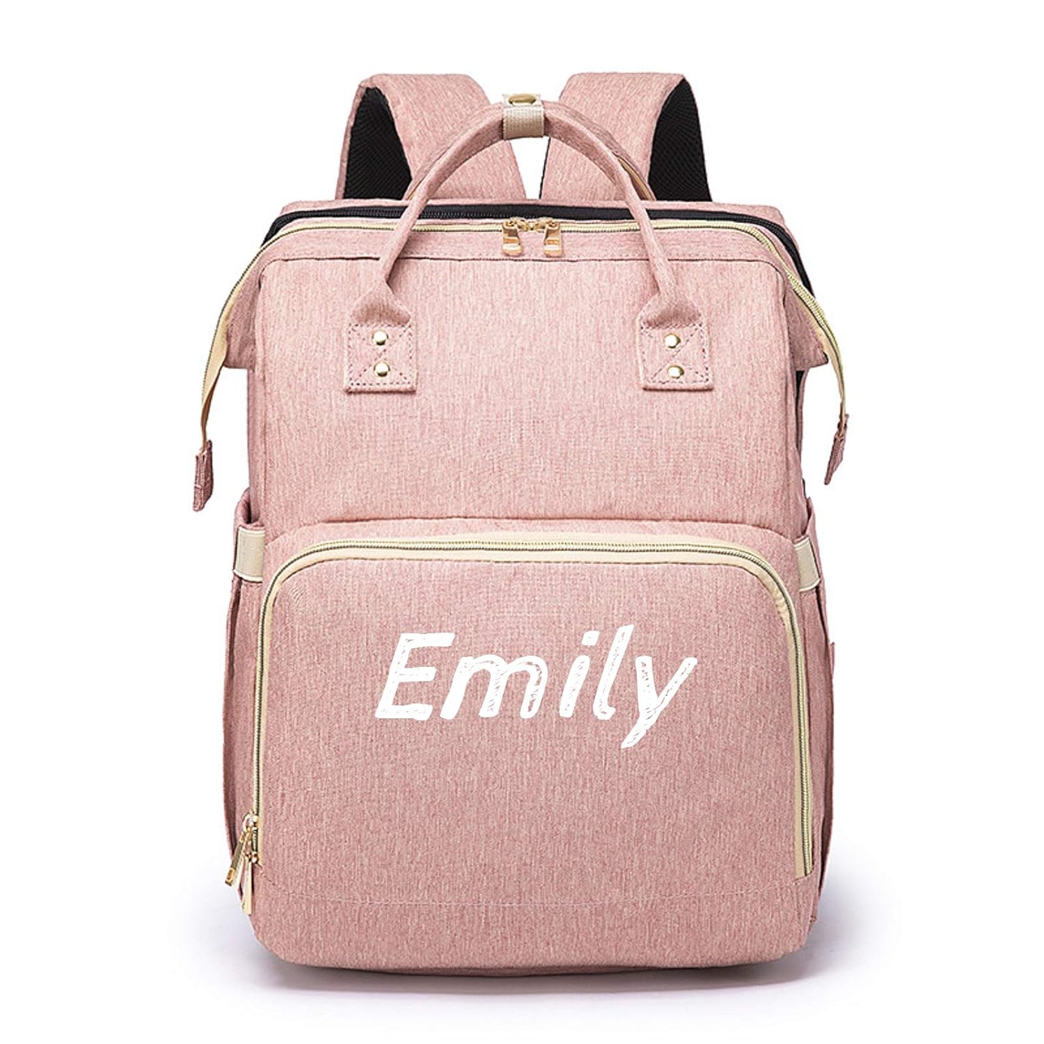 Personalized Diaper Bag with Name Embroidered Mommy Bag Backpack X-Large Foldable Stretchable
