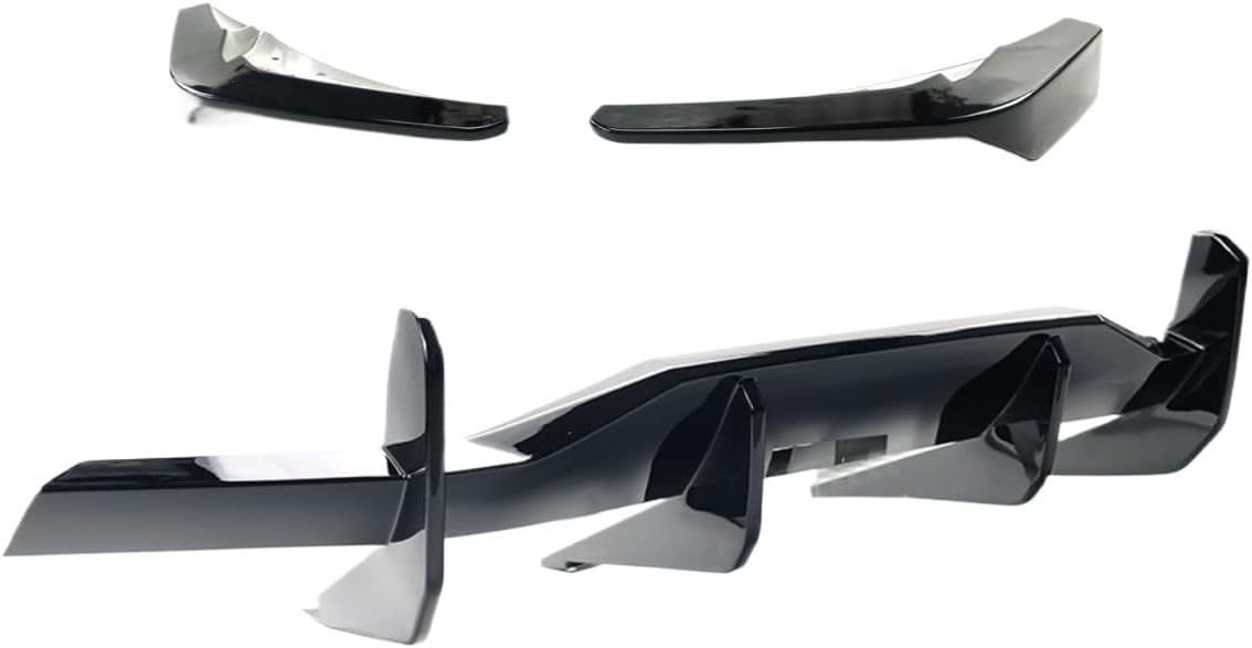 Rear Bumper Diffuser Compatible with Chevrolet Corvette C8 Z51 STG 3 2020-2023 Corner Extension Glossy Black Cars Accessories Auto Body Kit(Glossy Black)