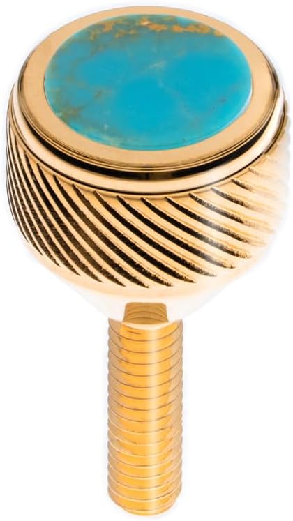 saxophone Neck Screws Heavy 135 by KGU Music for alto, tenor, soprano, baritone sax for Selmer,Yanagisawa,Jupiter,Couesnon (24K Gold, Turquoise)