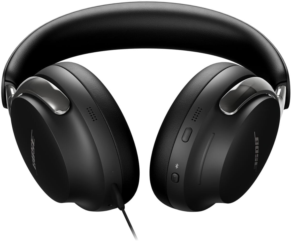 Bose (2nd Gen QuietComfort Ultra Bluetooth Headphones, Wireless Headphones with Spatial Audio, Over Ear Noise Cancelling with Mic, Up to 30 Hours of Play time + 20W Wall Charger (Black)