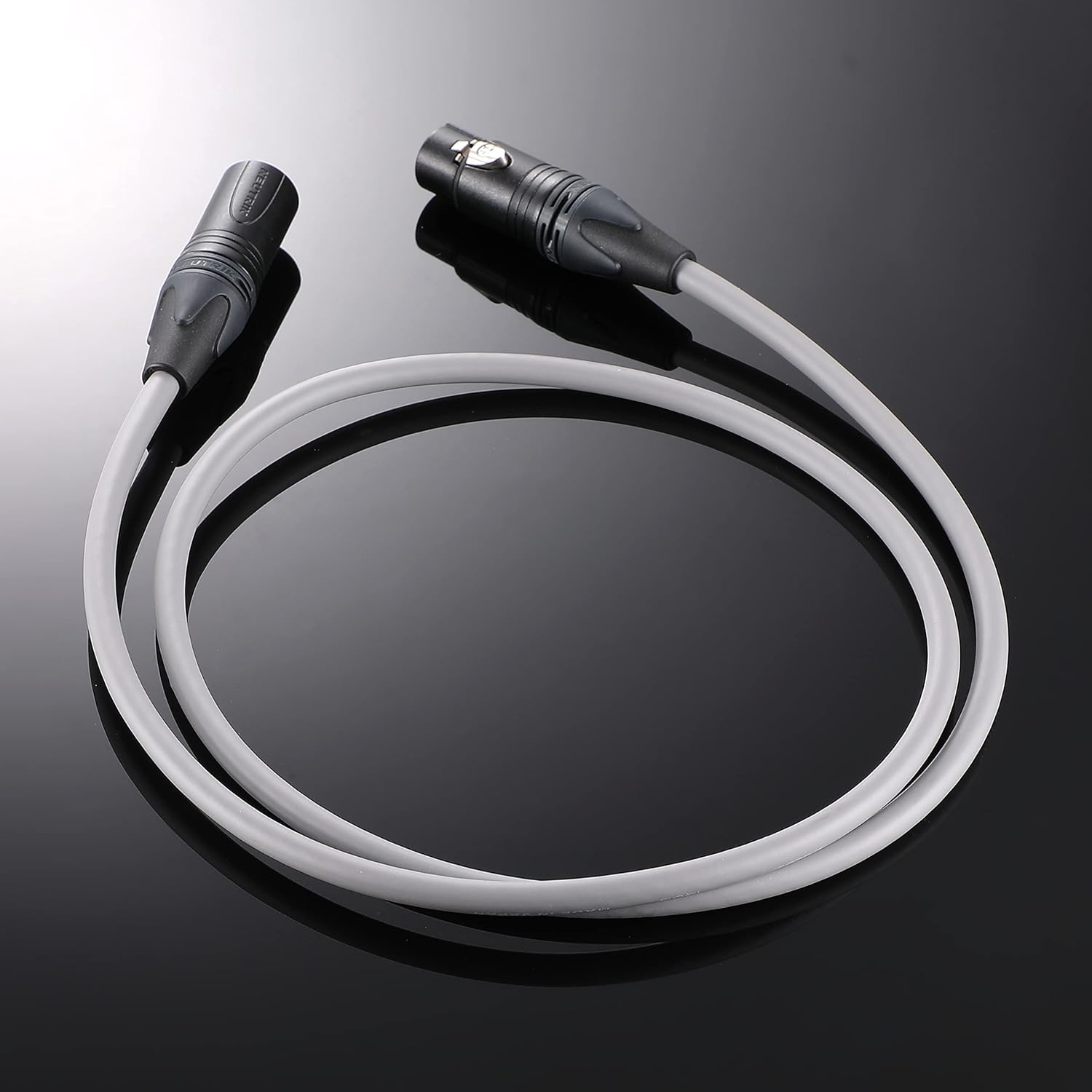 DIY Customized Line XLR Audio Microphone Cable, CANARE L-4E6 NEUTRIK Gold-Plated XLR Male Female Plug Connector, for Mixer Microphone Condenser Micro Connection Cable Extension Cable (2 Meters/Pack)