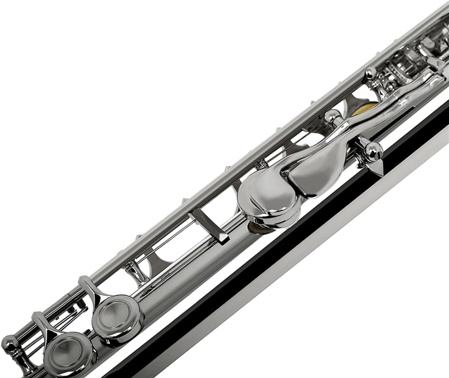 Flute Silver 16 Holes Flute with E Key Woodwind Instrument Closed Hole C Tone Cupronickel Tube with Box Flutes Musical Instruments